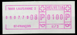 SCHWEIZ SCHALTERFREISTEMPEL Nr SFS1979 LAUSANNE X7E6512 - Automatic Stamps