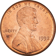 Monnaie, États-Unis, Lincoln Cent, Cent, 1992, U.S. Mint, Philadelphie, SUP - 1959-…: Lincoln, Memorial Reverse