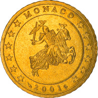 Monaco, 50 Euro Cent, 2001, Paris, SPL, Laiton, KM:172 - Monaco