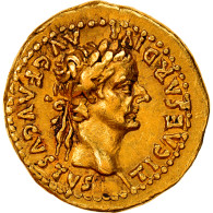 Monnaie, Tibère, Quinaire, 33-34, Lyon - Lugdunum, Extremely Rare, SUP+, Or - The Julio-Claudians (27 BC To 69 AD)