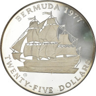Monnaie, Bermuda, Elizabeth II, 25 Dollars, 1977, British Royal Mint, SPL+ - Bermudas