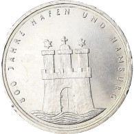 Monnaie, République Fédérale Allemande, 10 Mark, 1989, Hamburg, Germany, TTB - Commémoratives