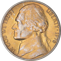 Monnaie, États-Unis, Jefferson Nickel, 5 Cents, 1976, U.S. Mint, Philadelphie - 1938-…: Jefferson