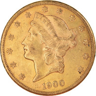 Monnaie, États-Unis, Double Eagle, 20 Dollars, 1900, San Francisco, TTB+, Or - 20$ - Double Eagle - 1907-1933: Saint-Gaudens