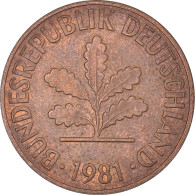 Monnaie, République Fédérale Allemande, 2 Pfennig, 1981 - 2 Pfennig