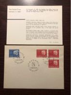SWEDEN FDC COVER 1962 YEAR NOBEL PRIZE ROSS MALARIA HEALTH MEDICINE STAMPS - FDC