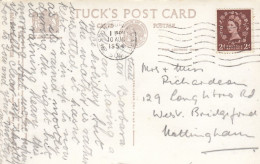 Postcard Genealogy Mr Richardson West Bridgeford Nottingham PU 1954 My Ref B14888 - Généalogie