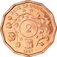 Monnaie, Ouganda, 2 Shillings, 1987, SUP+, Cuivre Plaqué Acier, KM:28 - Ouganda