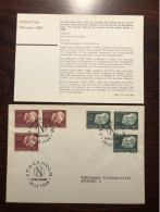 SWEDEN FDC COVER 1966 YEAR NOBEL PRIZE GOLGI CAJAL HEALTH MEDICINE STAMPS - FDC