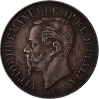 Monnaie, États Italiens, 2 Centesimi, 1867, Milan, TTB, Bronze, KM:2.1 - 1861-1878 : Víctor Emmanuel II