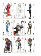 Cartes-jeu MARVEL, Personnages Féminins Sexy, Dame De Pique, Carreau, Trèfle, Coeur, Veuve Noire, Tornade ... - Speelkaarten