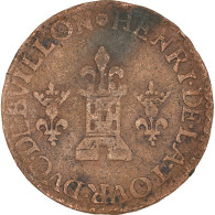 Monnaie, France, Henri De La Tour D'Auvergne, Liard Tournois, 1615, Sedan, TB+ - Autres & Non Classés