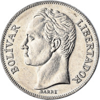 Monnaie, Venezuela, 5 Bolivares, 1990, TTB+, Nickel Clad Steel, KM:53a.2 - Venezuela