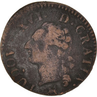 Monnaie, France, Louis XVI, Liard, Liard, 1791, Rouen, TB+, Cuivre, Gadoury:348 - 1774-1791 Luigi XVI