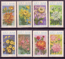 North Vietnam 1974 Vintage Stamp Set Chrysanthemum  MNH - Vietnam