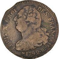 Monnaie, France, Louis XVI, 2 Sols Français, 2 Sols, 1792, Strasbourg, TB+ - Altri & Non Classificati