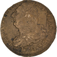 Monnaie, France, Louis XVI, 2 Sols François, 2 Sols, 1792, Lille, TTB, Bronze - Autres & Non Classés