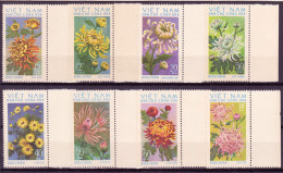 North Vietnam 1974 Vintage Stamp Set Chrysanthemum  MNH - Vietnam