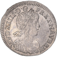 Monnaie, France, Louis XIV, 1/12 écu Mèche Longue, 1660, Tours, BENEDICTM - 1643-1715 Luis XIV El Rey Sol