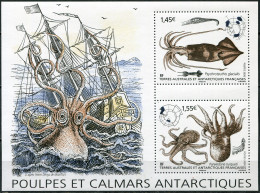 TAAF - 2020 - SOUVENIR SHEET MNH ** - Antarctic Squid And Octopus - Ungebraucht