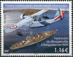 TAAF - 2023 - STAMP MNH ** - Floating Aircraft And Ship Bougainville - Unused Stamps