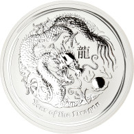 Monnaie, Australie, Elizabeth II, Year Of The Dragon, 10 Dollars, 2012, Perth - Silver Bullions