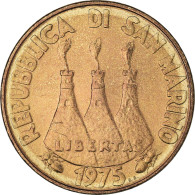 Monnaie, Saint Marin , 20 Lire, 1975, Rome, SPL, Bronze-Aluminium, KM:44 - San Marino