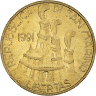 Monnaie, Saint Marin , 200 Lire, 1991, TB+, Bronze-Aluminium, KM:268 - Saint-Marin
