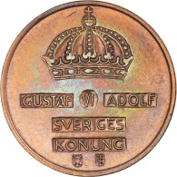 Monnaie, Suède, Gustaf VI, 2 Öre, 1955, SUP, Bronze, KM:821 - Suède