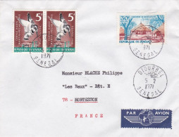 SENEGAL-1971--lettre DIOURBEL Pour Montesson-78 (France),.timbres Divers (oiseaux,campement) ..cachet - Sénégal (1960-...)