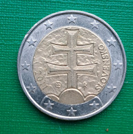 SLOVAKIA  , SLOVAQUIE  2011  DOUBLE BARRED CROSS 2 EURO COIN CIRC - Slovacchia