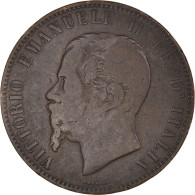 Monnaie, Italie, Vittorio Emanuele II, 10 Centesimi, 1866, Birmingham, TB - 1861-1878 : Victor Emmanuel II.