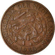 Monnaie, Pays-Bas, Wilhelmina I, Cent, 1938, TTB, Bronze, KM:152 - 1 Centavos