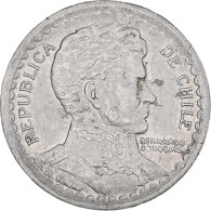 Monnaie, Chili, Peso, 1956, TTB, Aluminium, KM:179a - Chili