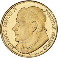 Vatican, Jeton, Jean-Paul II, Mater Dei Czestochowa, SPL, Copper Gilt - Autres & Non Classés