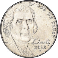 Monnaie, États-Unis, 5 Cents, 2013 - 1938-…: Jefferson