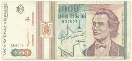 ROMANIA - 1 000 Lei - 05.1993 - Pick 102 - Série D.0001 - 1000 - Roemenië