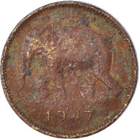 Monnaie, Congo Belge, 2 Francs, 1947 - 1945-1951: Regentschap