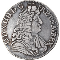 Monnaie, France, Louis XIV, 1/2 Écu à La Cravate, 1/2 Ecu, 1680, Paris, TTB - 1643-1715 Louis XIV The Great