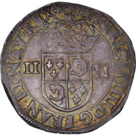 Monnaie, France, Henri IV, 1/4 écu Du Dauphiné, 1605, Grenoble, SUP, Argent - 1589-1610 Enrico IV