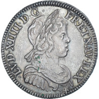 Monnaie, France, Louis XIV, 1/4 Écu à La Mèche Courte, 1644, Paris, TTB - 1643-1715 Luis XIV El Rey Sol