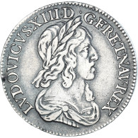 Monnaie, France, Louis XIII, 1/4 Ecu, 1643, Lyon, TB+, Argent, Gadoury:48 - 1610-1643 Lodewijk XIII Van Frankrijk De Rechtvaardige