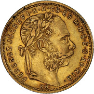 Monnaie, Hongrie, Franz Joseph I, 8 Forint 20 Francs, 1884, Kormoczbanya, TTB+ - Hungary