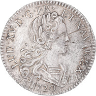 Monnaie, France, Louis XV, Petit Louis D'Argent, 1720, Tours, Rare, TTB, Argent - 1715-1774 Louis XV Le Bien-Aimé