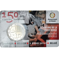 Belgique, 2 Euro, 2014, Royal Belgium Mint, Coin Card CROIX ROUGE BU, FDC - Belgio