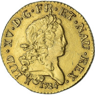 Monnaie, France, Louis XV, Louis D'or Mirliton, Grandes Palmes, 1724, Toulouse - 1715-1774 Ludwig XV. Der Vielgeliebte