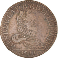 Monnaie, France, Ardennes, Henri De La Tour D'Auvergne, Liard, 1613, Sedan, TB+ - Otros & Sin Clasificación