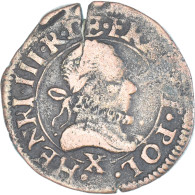 Monnaie, France, Henri III, Double Tournois, Date Incertaine, Amiens, TB - 1574-1589 Henry III