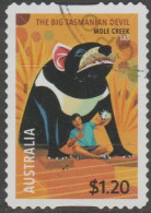 AUSTRALIA - DIE-CUT - USED - 2023 $1.20 Aussie Big Things - The Big Tasmanian Devil, Mole Creek, Tasmania - Usati