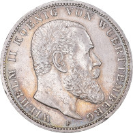 Monnaie, Etats Allemands, WURTTEMBERG, Wilhelm II, 3 Mark, 1909, Freudenstadt - Otros & Sin Clasificación